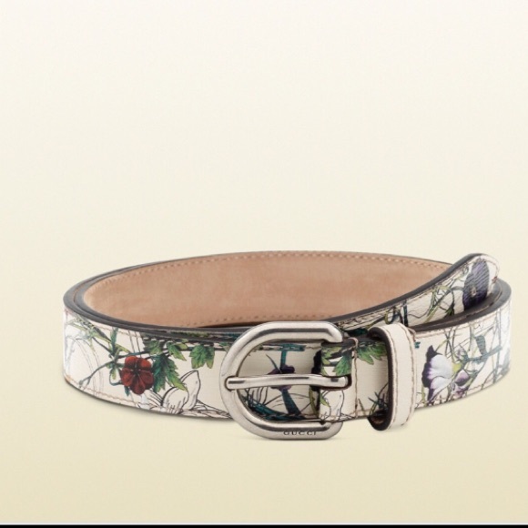 flowery gucci belt